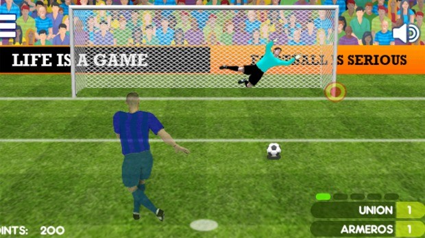 Jogo Penalty Shooters no Jogos 360