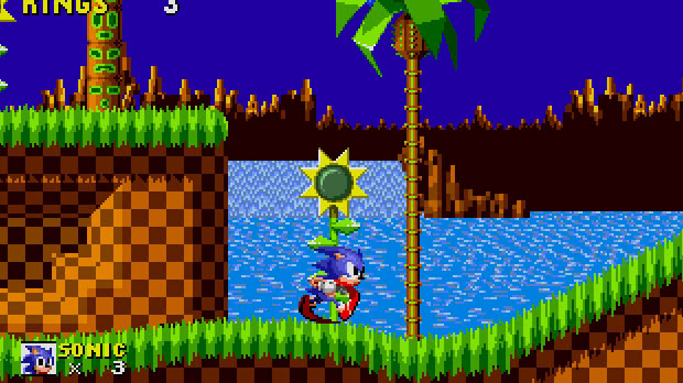 Jogando um mode do sonic (Jogos 360) 